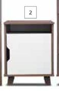 Home & Kitchen Walnut Bedroom Pedestal-450mm x 450mm x 650mm