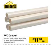 Builders PVC Conduit-4m x 20mm Each