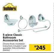 Builders 5 Piece Classic Bathroom Accessories Set