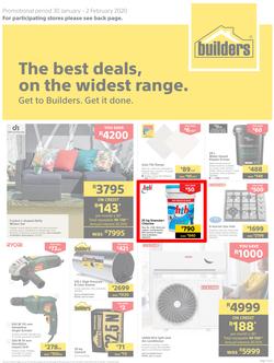Builders Gauteng : The Best Deals On The Widest Range (30 Jan - 2 Feb 2020) (Valid At Selected Stores Only), page 1