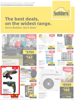 Builders Gauteng : The Best Deals On The Widest Range (30 Jan - 2 Feb 2020) (Valid At Selected Stores Only), page 1