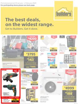 Builders Gauteng : The Best Deals On The Widest Range (30 Jan - 2 Feb 2020) (Valid At Selected Stores Only), page 1
