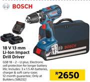 Bosch 18V 13mm Li-Ion Impact Drill Driver