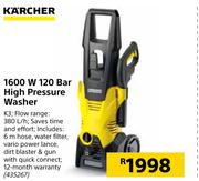 Karcher 1600W 120 Bar High Pressure Washer