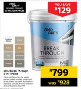 Fired Earth 20Ltr Break Through 5 In 1 Paint