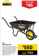 Builders 65Ltr Wheelbarrow