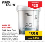 Fired Earth 20Ltr New Coat