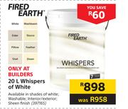 Fired Earth 20Ltr Whispers Of White