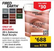 Fired Earth 20Ltr Extreme Roof Acrylic