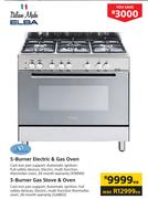 Elba 5 Burner Electric & Gas Oven-Each