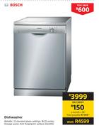 Bosch 12 Place Dishwasher (Metallic)