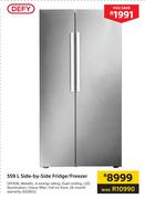 Defy 559Ltr Side By Side Fridge/ Freezer (Metallic) DFF436