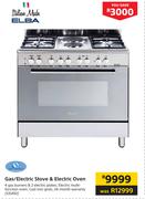 Elba Gas/ Electric Stove & Electric Oven