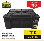 Campmaster 46Ltr Utility Box Storage Unit Black
