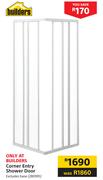 Builders Corner Entry Shower Door