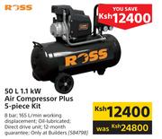 Ross 50L 1.1 KW Air Compressor Plus 5 Piece Kit