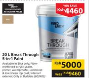 Fired Earth 20L Break Through 5 In 1 Paint