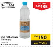 Smith & Co 750ml Lacquer Thinners