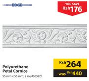 Edge Polyurethane Petal Cornice 55mm x 55mm 2m