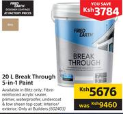 Fired Earth Break Through 5-In-1 Paint-20Ltr