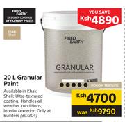 Fired Earth 20L Granular Paint