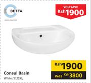 Betta Consul Basin White