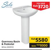 Solo Guernsey Basin & Pedestal (White)