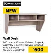 Home & Kitchen Wall Desk 900mm x 450mm, 450mm