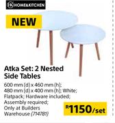 Home & Kitchen Atka Set 2 Nested Side Table -Per Set