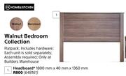 Home & Kitchen Walnut Bedroom Collection Headboard 1800mm x 40mm x 1360mm