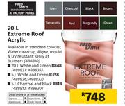 Fired Earth 5Ltr Extreme Roof Acrylic (White & Green)