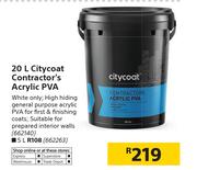 Citycoat 20Ltr Contractor's Acrylic PVA