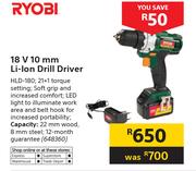 Ryobi 18V 10mm Li-Ion Drill Driver