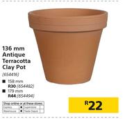 158mm Antique Terracotta Clay Pot