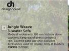 Design House Jungle Weave 3-Seater Sofa