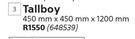 Home & Kitchen White Tallboy-450mm x 450mm X 1200mm