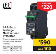 CBi 63 A Earth Leakage No Overload Protector