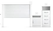 Home & Kitchen White Headboard-1800mm x 400mm X 160mm