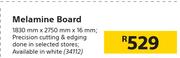 Melamine Board 1830 x 2750 x 16mm