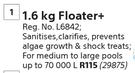 HTH 1.6Kg Floater+