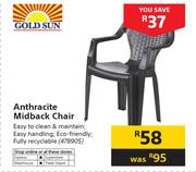 Gold Sun Anthracite Midback Chair