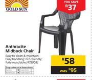 Gold Sun Anthracite Midback Chair