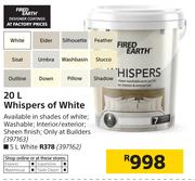 Fired Earth 5Ltr Whispers Of White