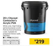Citycoat 5Ltr Contractor's Acrylic PVA