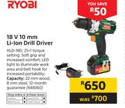 Ryobi 18V 10mm Li-Ion Drill Driver