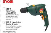 Ryobi 500W Handyline Impact Drill-Each