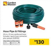 Garden Master Hose Pipe & Fittings-20m x 12mm 