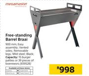 Megamaster Free Standing Barrel Braai