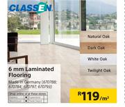 Classen 6mm Laminated Flooring-Per Sqm
