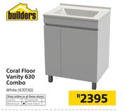 Builders Coral Floor Vanity 630 Combo White